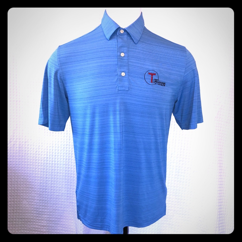 Greg Norman Blue Play Dry Golf Polo Medium